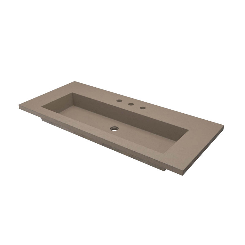 48" Capistrano Vanity Top With Integral Sink, Earth, 8" Centers