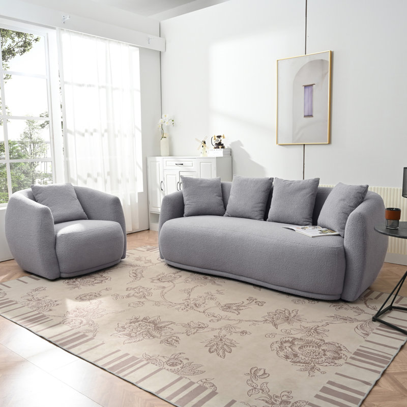 Ensemble de canapé rembourré confortable avec coussins moelleux pour les espaces de vie