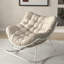 Chaise berçante en acier avec coussin Weixel-106714884-106714886