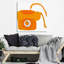 «Retro Téléphone Orange» par Jen Bucheli - Impression sur toile