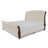 Dulane King Size Tufted Upholstered Sleigh Bed, Modern Chenille Platform Bed Frame, No Box Spring Required, cream-599370918-599370916