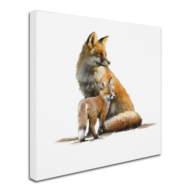Armand 'Fox' Print on Canvas, 18" H x 18" W x 2" D