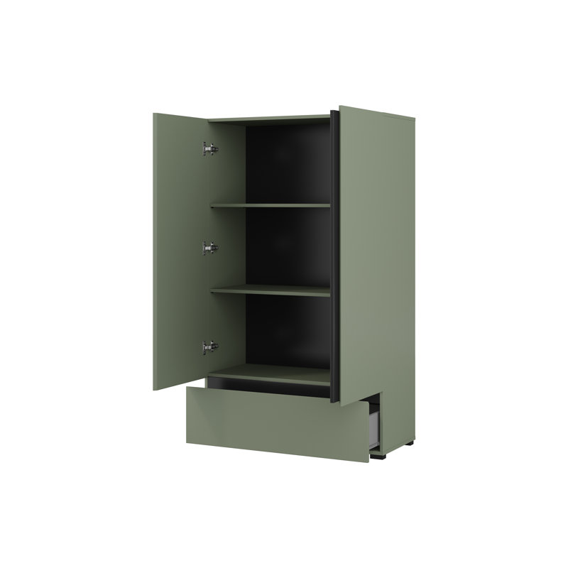 Rocko Laminate Wardrobe, Green, 150" H x 89" W x 40" D