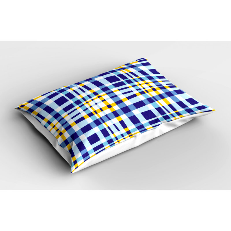 Retro Polyester Plaid Sham Set, Twin