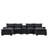 123*55"Modern U-Shaped Sectional Sofa With Console-924998602