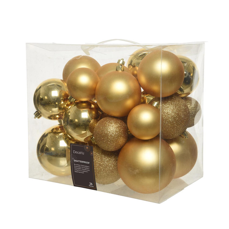 Ornements incassables Decoris Gold, Doré
