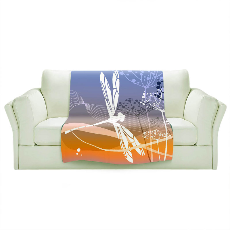  Couverture douce en sherpa, 51 po x 60 po, Orange