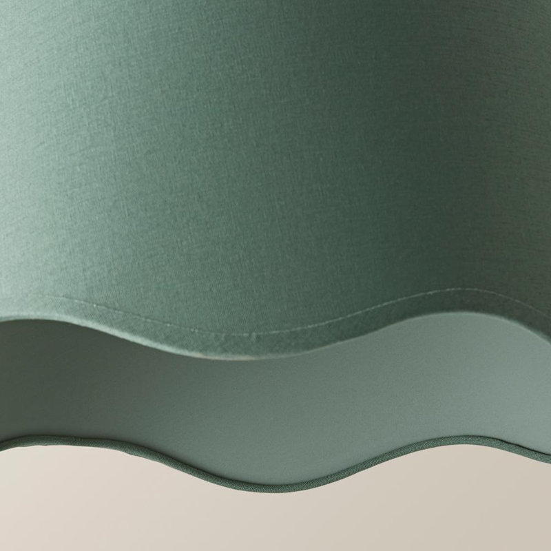 Alazar Linen Blend Empire Lamp Shade ( Slip-On ), 25.5cm H x 45cm W x 45cm D, Green