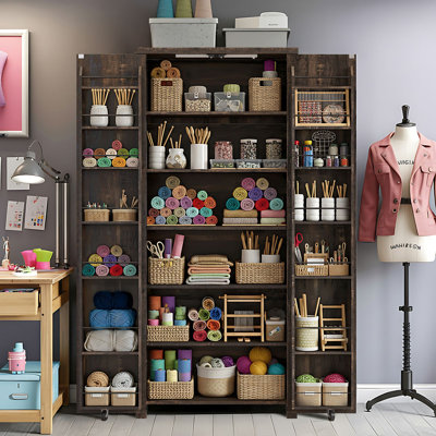 72" Adjustable Shelves Sewing Organizer