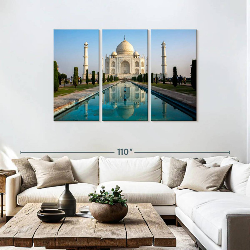 Réflexion de piscine Adella Taj Mahal, H 48 po x l 74 po