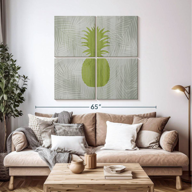 Yarlin Green Pineapple, 45" H x 45" W