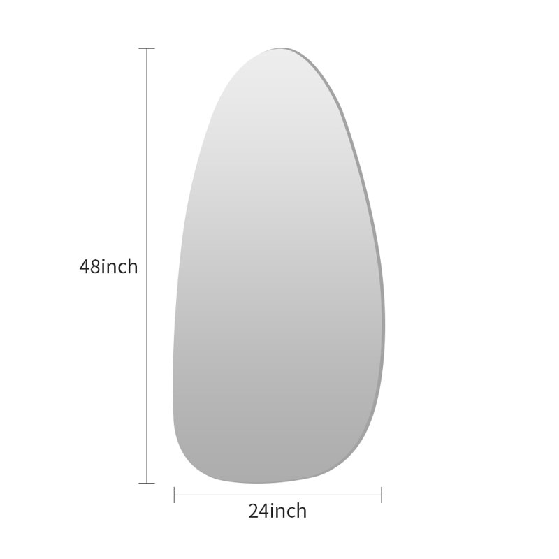 Miroir mural asymétrique