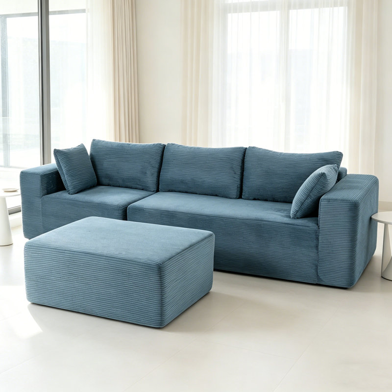 Canapé modulaire sans lit Cottle, canapé modulaire Cloud de 108 po, canapé modulaire désossé et canapé modulaire à assise profonde pour le salon
