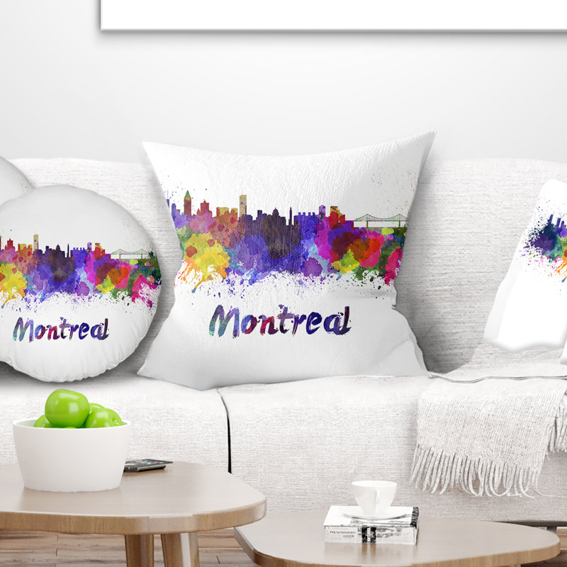 Coussin Montreal, 16 po x 1 po, Carré