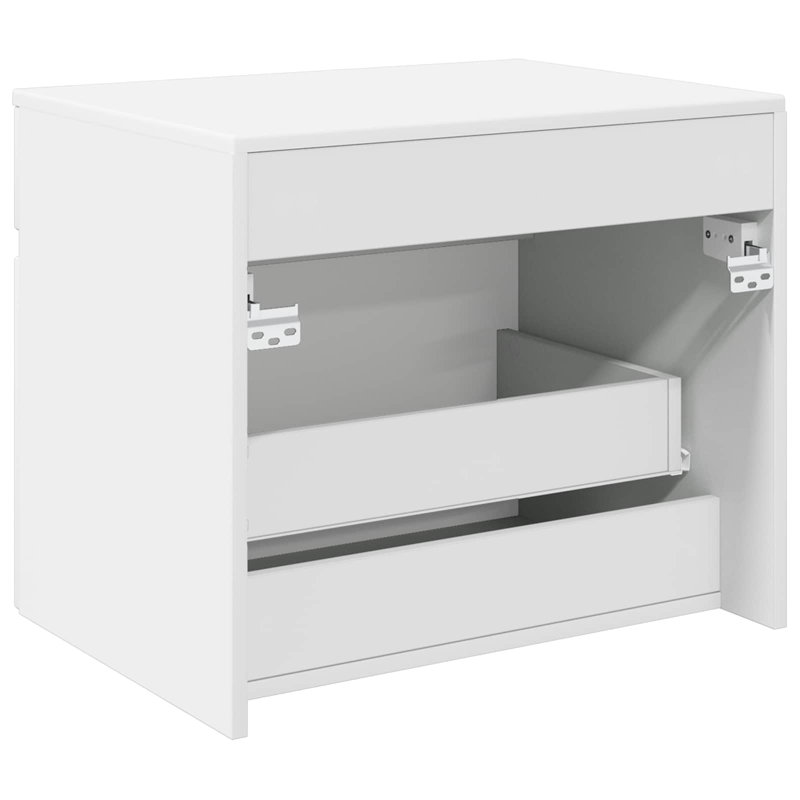 Engineered Wood Bathroom Cabinet, White