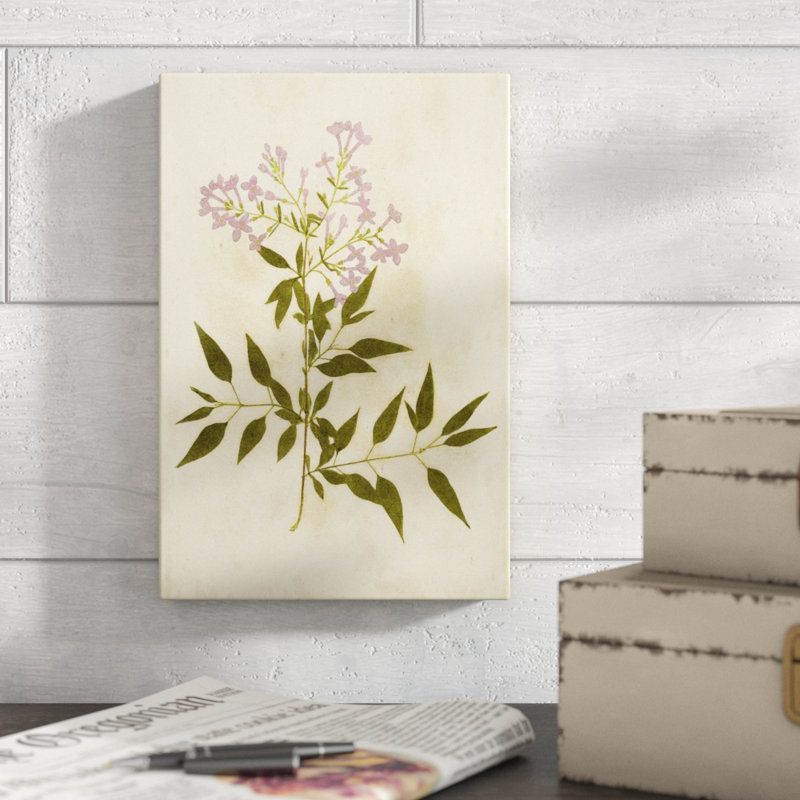 «Botanical Impression V», peinture sur toile, H 12 po x l 8 po