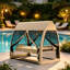 Lit de jour convertible Garden, chaise de balançoire d'extérieur, lit de jour de patio confortable