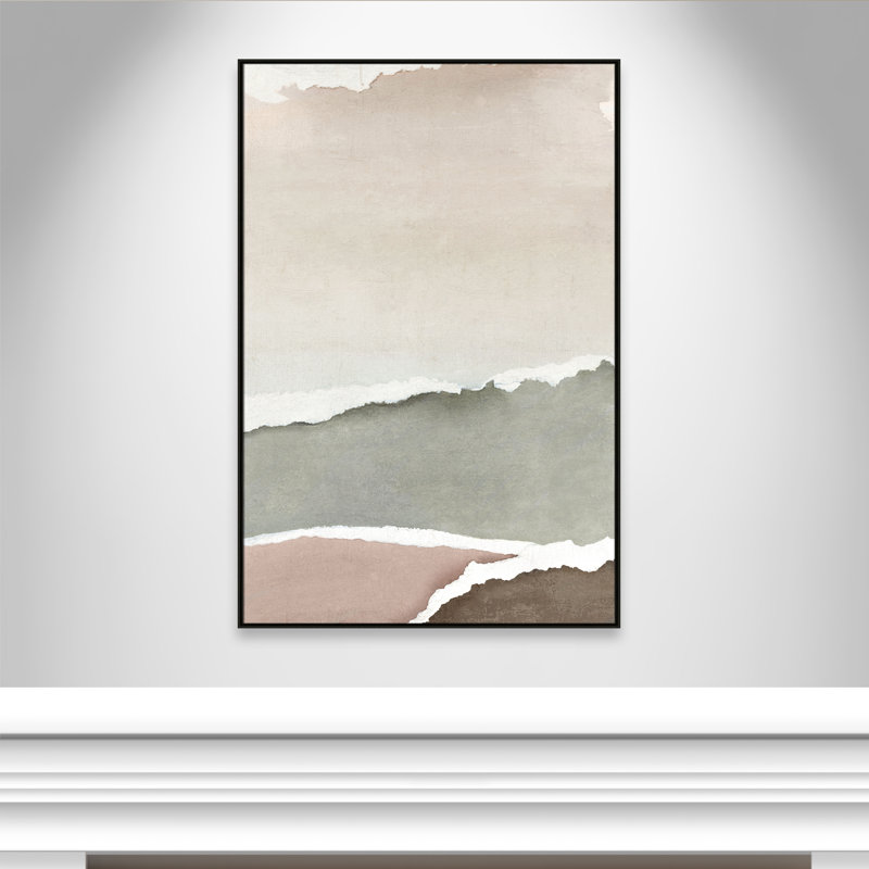 «Torn Whispers II» par Emma Peal, Flottant espresso, H 61,5 po x l 41,5 po
