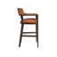 Tabouret de bar Brylea - brun - cuir tabac Shalimar-106888344