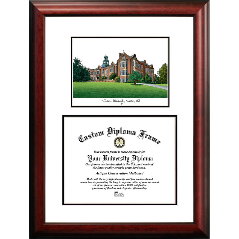 Cadre de diplôme de lithographie towson tigers universitaires NCAA