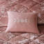 Literie en velours rose poudré pour lit simple/simple XL - Motif diamant - Comprend une couette et un oreiller lavables à la machine. Convient aux lits nécessitant un lavage et un repassage faciles.