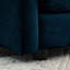 Canapé modulaire rembourré avec méridienne réversible et double repose-pieds supplémentaire en chenille bleue pour le salon