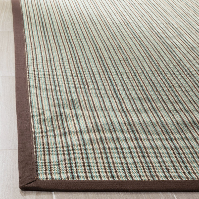 Tapis rayé en fibre de sisal Penrock, Tapis de couloir 2 pi 6 po x 8 pi