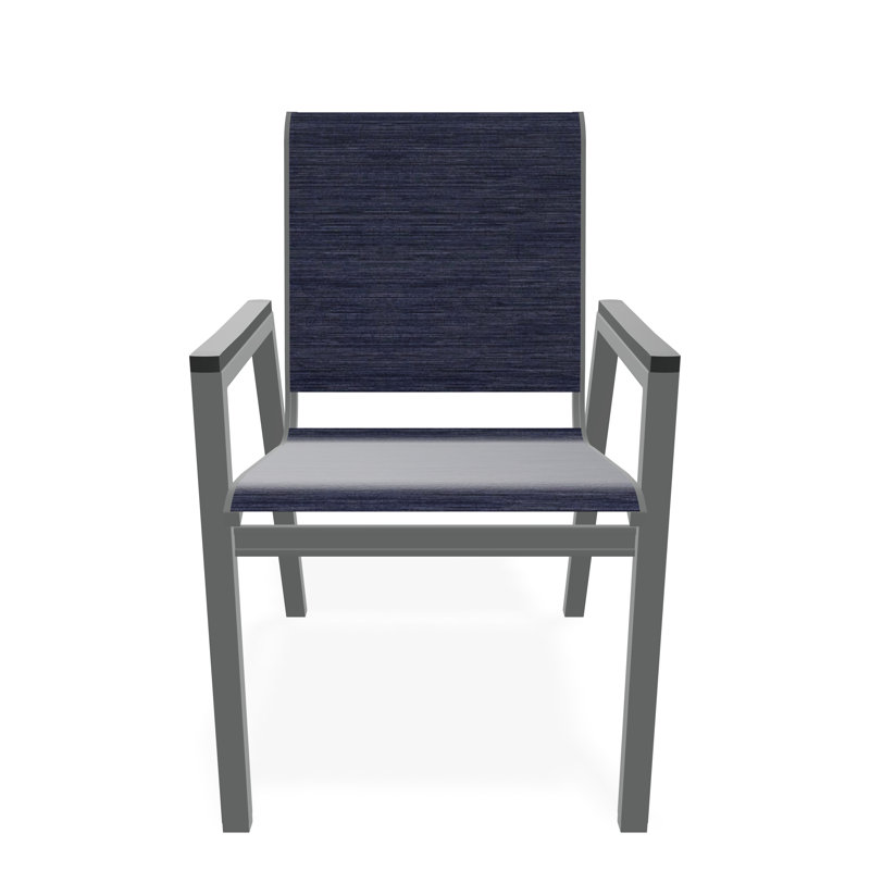 Bazza Outdoor Dining Chair, Collect Indigo, Graphite