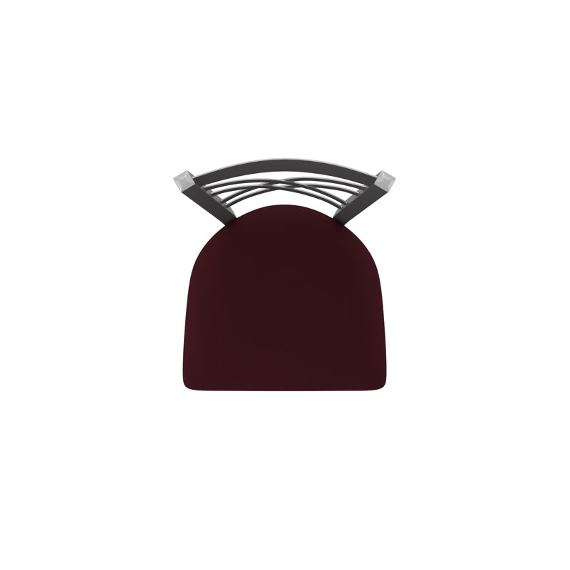Tabouret pivotant 820 Catalina, Vinyle - bordeaux Canter, Tabouret de comptoir (siège d'une hauteur de 25 p, Acier Inoxydable