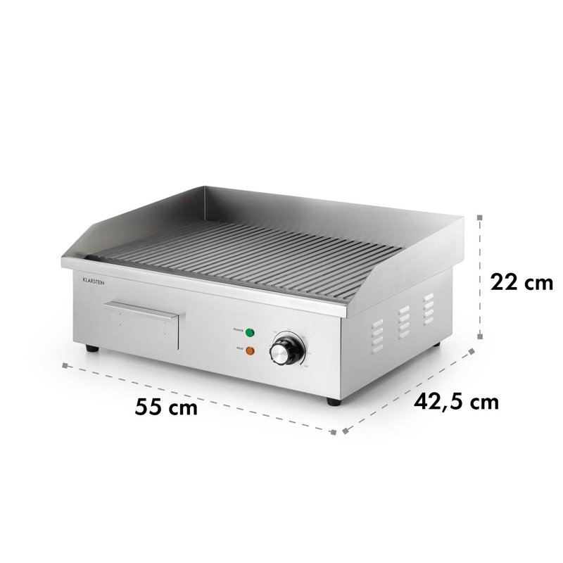 Klarstein 49.5cm W x 42.5cm D Portable Single Burner Countertop Electric Grill