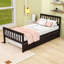 Lit plateforme simple en bois avec lit gigogne coulissant simple, tête et pied de lit-1211200018