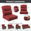 Coussins de siège Allo Luxury Smile 24 x 22 x 6, coussin de siège profond en oléfine résistant à l'eau-130595072-130595074