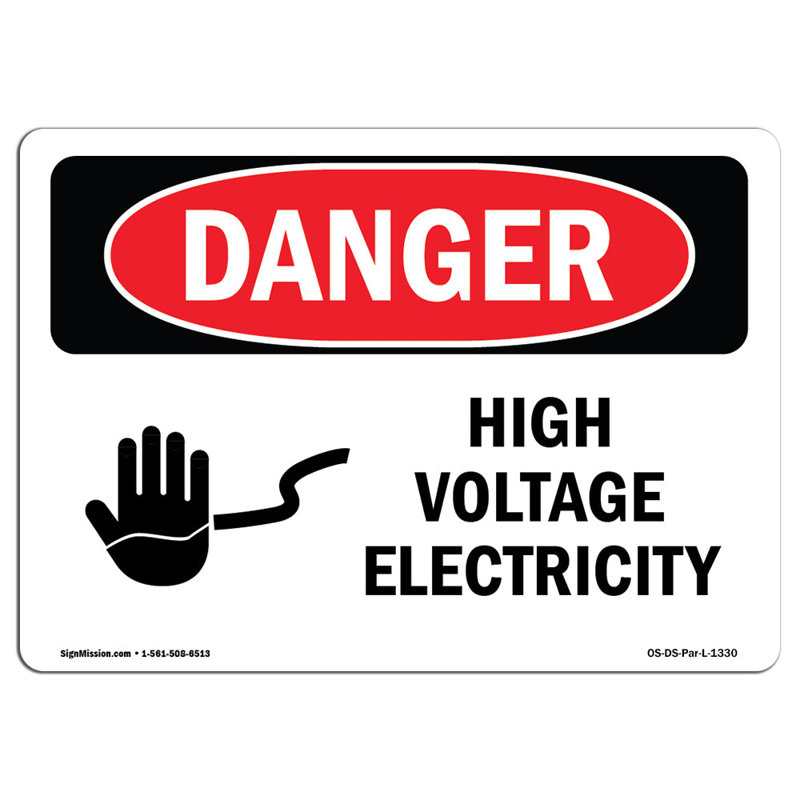 Panneau électrique haute tension, H 18 po x l 24 po x P 0,1 po