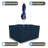 Outdoor Square Dining Table & Chair Set Cover with Umbrella Hole, Heavy Duty Multipurpose Waterproof Outdoor Furniture Cover-282971603-282971593