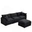 Modular Sectional Sofa With Movable Ottoman, DIY Configurable L-Shaped Couch For Living Room, Cloud-Like Comfort And Chenille Upholstery.-804629062-804629082