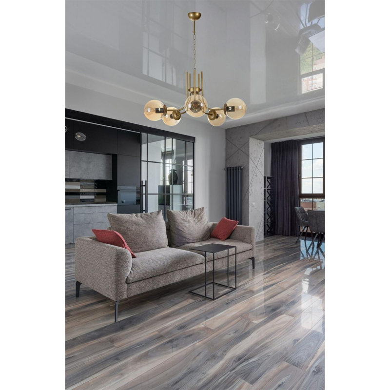 Chandle Chandelier, Gold/Amber