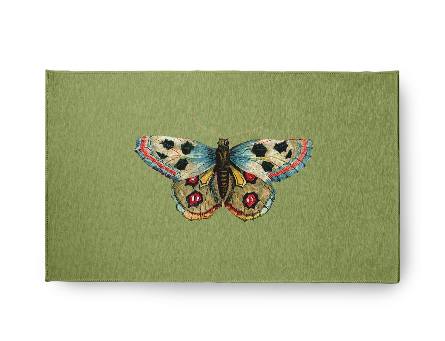 August Grove® Brushfoot Butterfly Novelty Chenille Area Rug-CRAN943GR17 ...