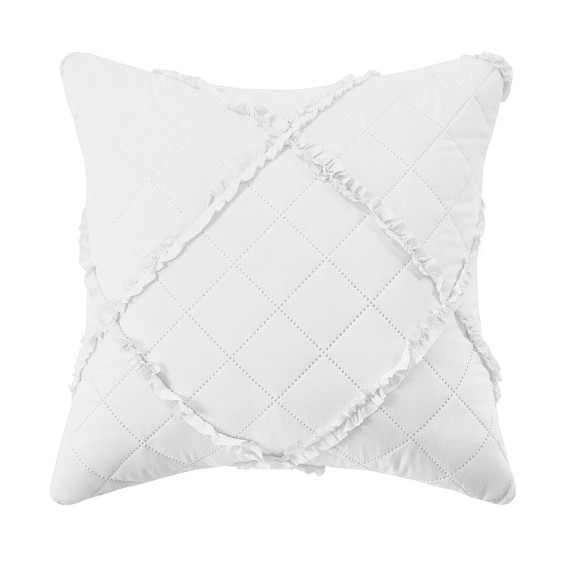 Ruthanne Indoor / Outdoor Square Throw Pillow Cover, White