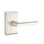 Flat Privacy (Bed & Bath) Door Lever with Rectangle Rosette
