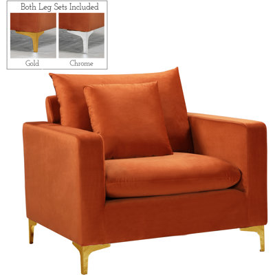 Fauteuil en velours de 36 po de largeur Shumpert