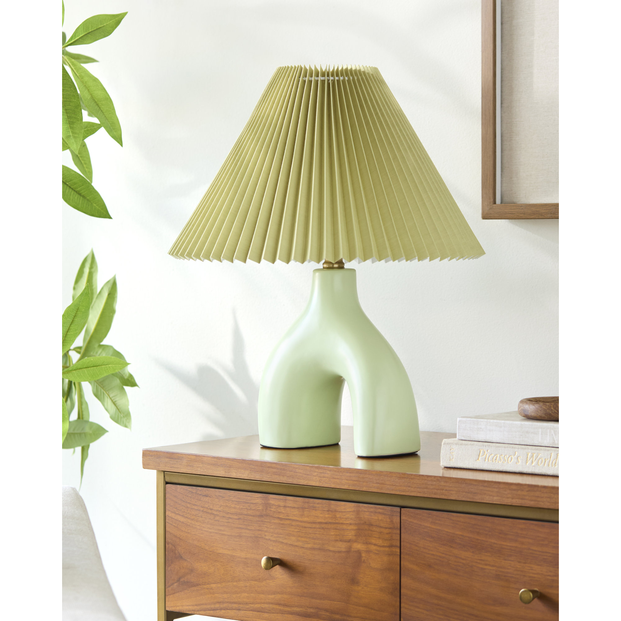 Celes Table Lamp, Light Green, Green