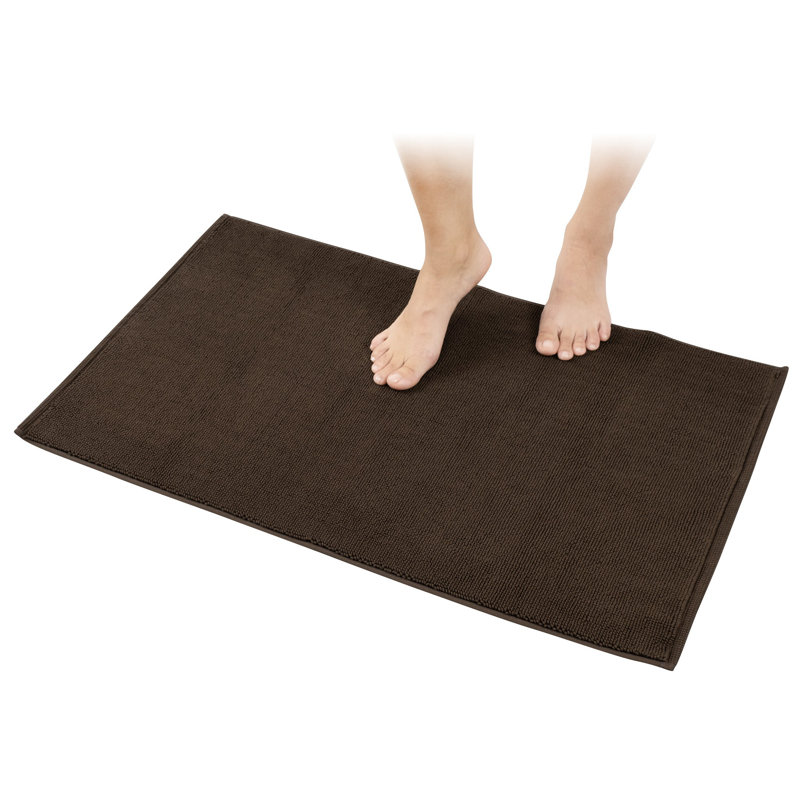 Tapis pour salle de bain 100% coton Chemung, Brun, L 20 po x L 34 po