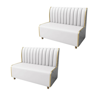Milk tea shop Cafe Restaurant casual bench Faux Leather Upholstered Bench
