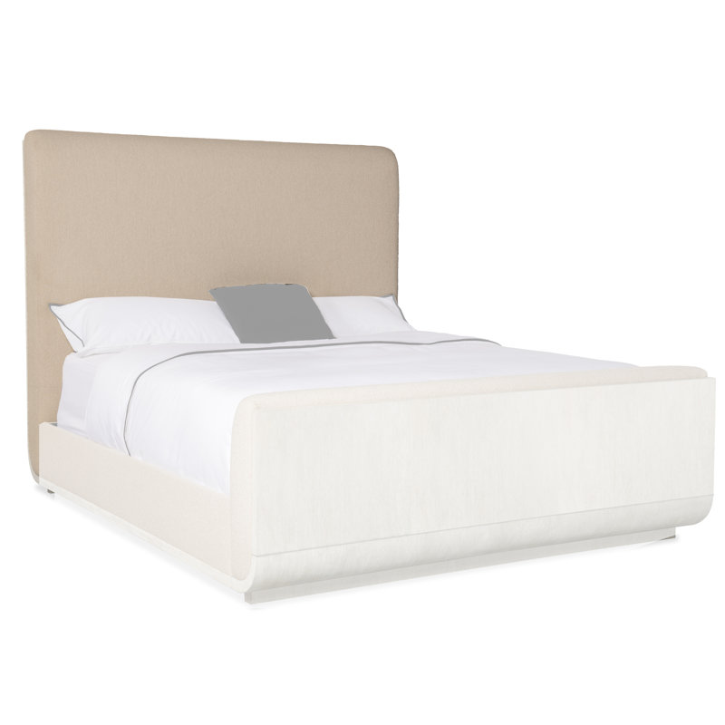 Modern Mood Upholstered Standard Bed, California King, Dark Wood/Mink/Inverness Natural