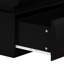 Commode 6 tiroirs noire pour chambre à coucher - stable et avec rangement pratique et fonctionnel - surface
