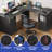 Aimaan L-Shaped Computer Desk with Power Outlet-1606121677