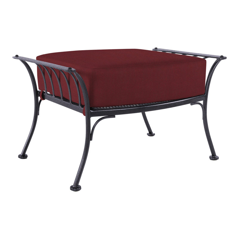 Monterra Outdoor Ottoman, Graphite, Flagship Stone Sunbrella®