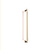 Merus 31 Vanity Sconce - Brushed Brass, Walnut Finish - 4000K - Bright White - 277V AC - White Shade - 39.3