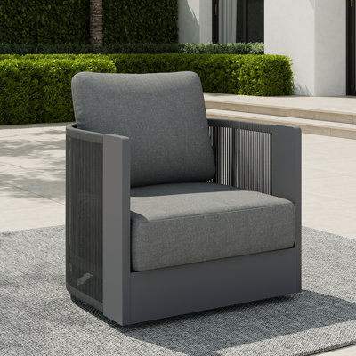 Outdoor Patio Swivel Chair With Cushions