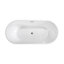 Baignoire autoportante autoportante linéaire en acrylique 59 po 59 po, acrylique blanc brillant, bonde escamotable en chrome, certifié Cupc